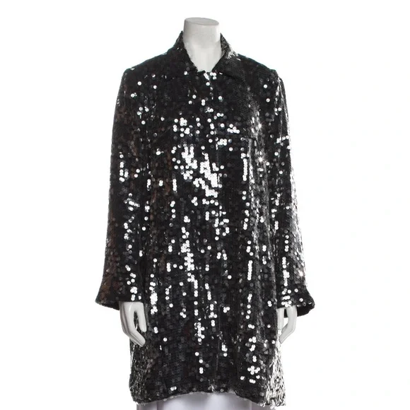 Frances Valentine Sequin Barn Jacket - Size Large - Picture 5 of 10